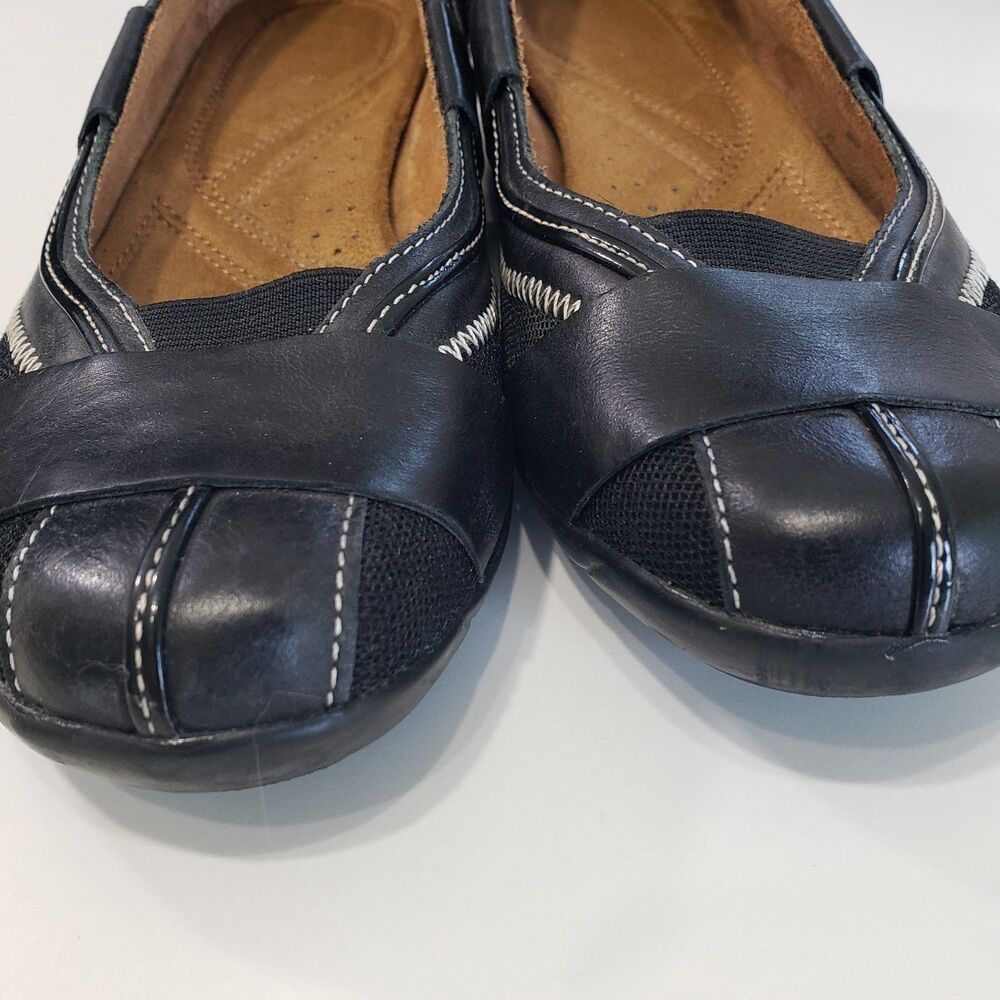 Naturalizer Women's Black Leather Flats, Size 8 M - Picture 5 of 8